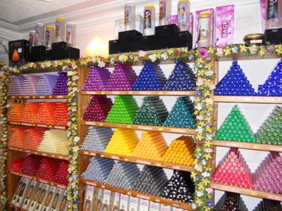 Rayon bougies de couleur
