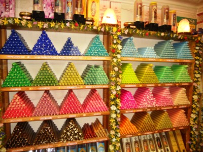 bougies de couleurs