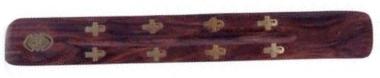 Porte-encens En Bois De Sheesham Motifs Ankhs & Scarabé