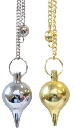 Pendule metal goutte doré ou nickel