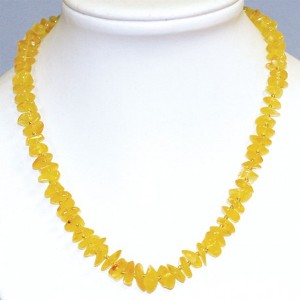 Collier Ambre baroque jaune