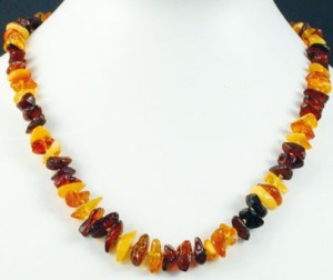 Collier ambre baroque multi