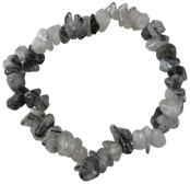 bracelet baroque cristal et tourmaline noire