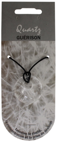 Pendentif pierre ronde percee