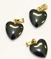 Pendentif coeur hématite