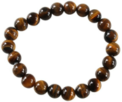 Bracelet Perles Rondes Oeil de Tigre - 8 mm