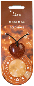 Pierre de soleil pendentif coeur