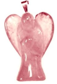 Quartz rose ange médaille