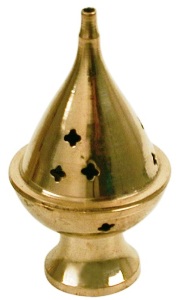 Brûle encens laiton forme cheminée