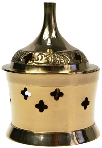 Brûle encens laiton forme cylindre