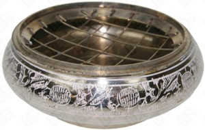 Brûle encens laiton grille argentée grand large