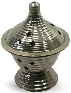 Brûleur Résine Laiton Etoiles Chrome 11cm